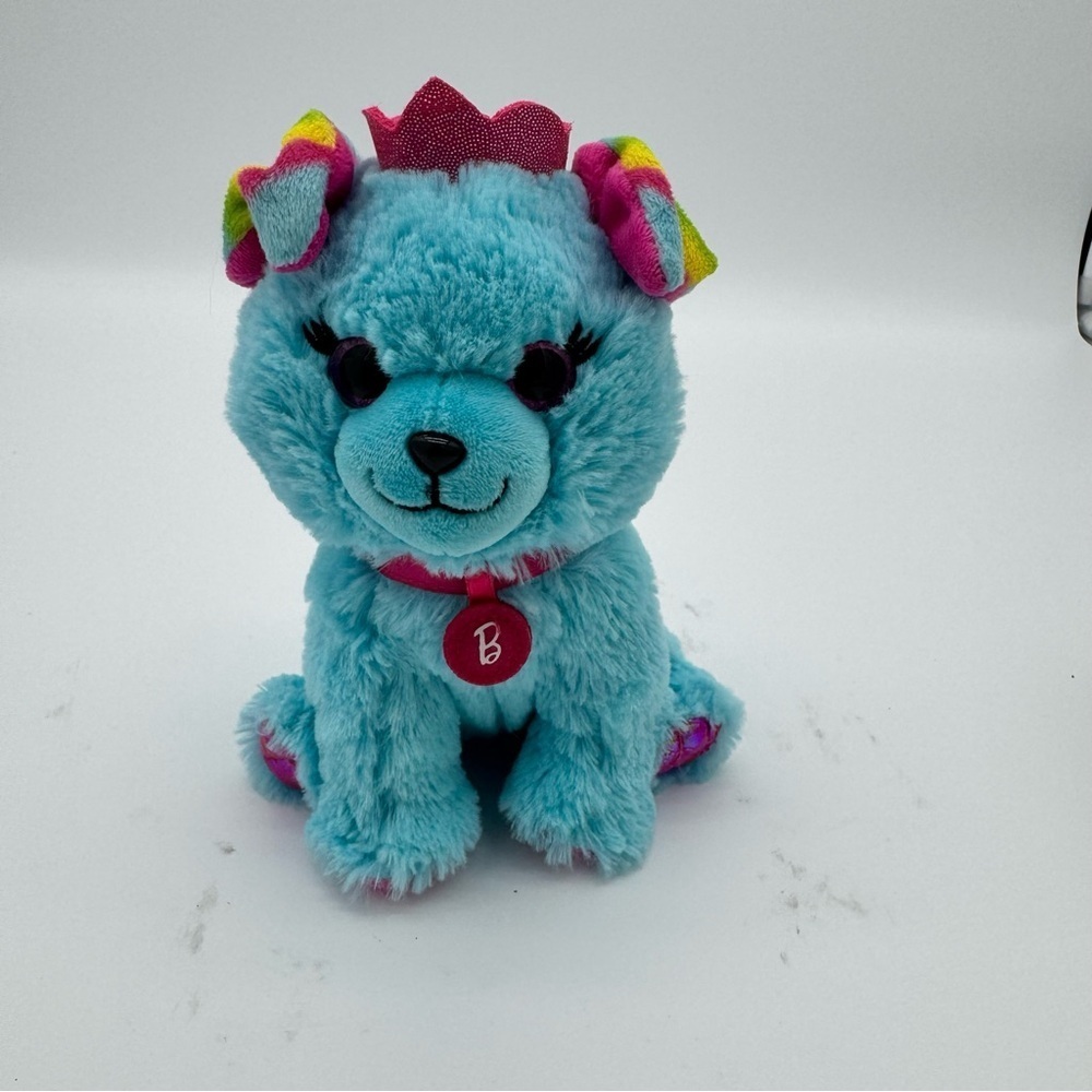 Barbie Puppy Plush 8" Blue Barbie Loves Pets Princess Puppy Dog Stuffed Animal